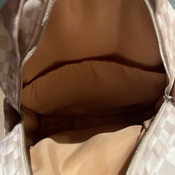 Checkered Cream Backpack - Picture 3 of 5